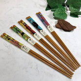 Kit Hashi 5 Pares Pauzinhos Japonês Bambu Modern Gueixas Kyoto Cozinha Oriental Sushi Yoi